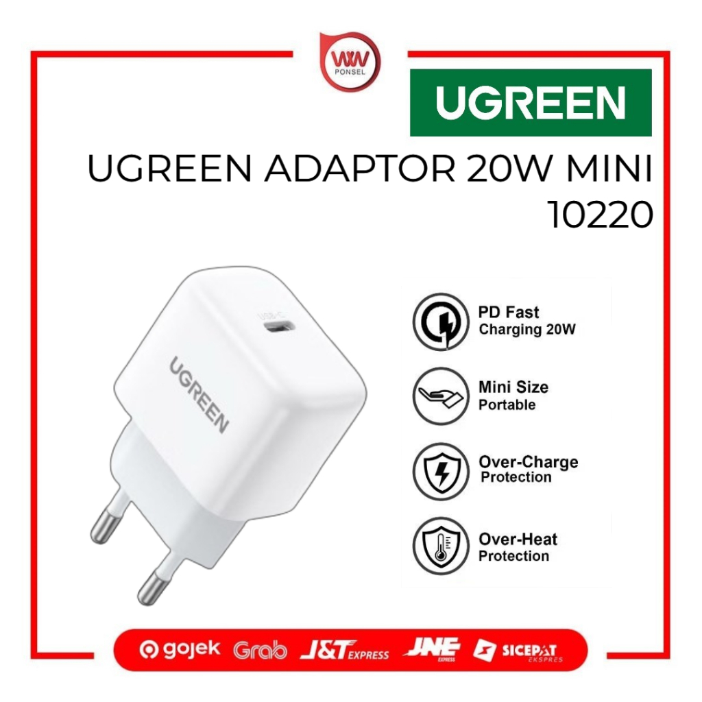 Ugreen 10220 Adaptor 20W Mini PD Fast Charger