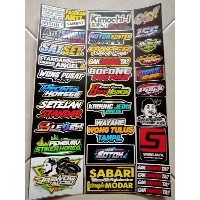 

STIKER KATA KATA | STIKER PACK | STIKER 1 LEMBAR | STIKER VYNIL | STIKER ANTI AIR