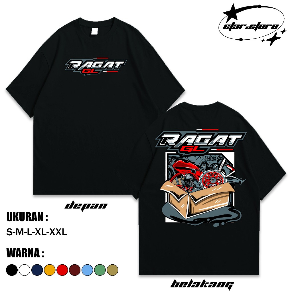Baju Kaos Atasan Pria Ragat Honda Gank Herex Gl 100 Gl100 Max Pro Distro Original Murah Keren Bahan 