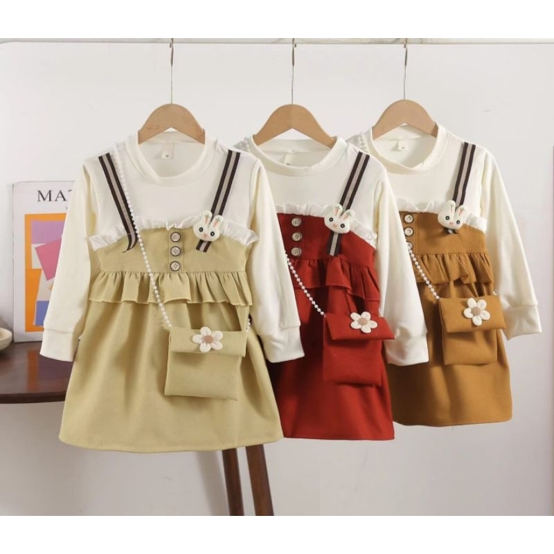 CHERRY BOMB DRESS PREMIUN KOREA | DRESS KOREA PREMIUM ANAK 2-8 Tahun | Baju Anak Korea | GAUN ANAK C