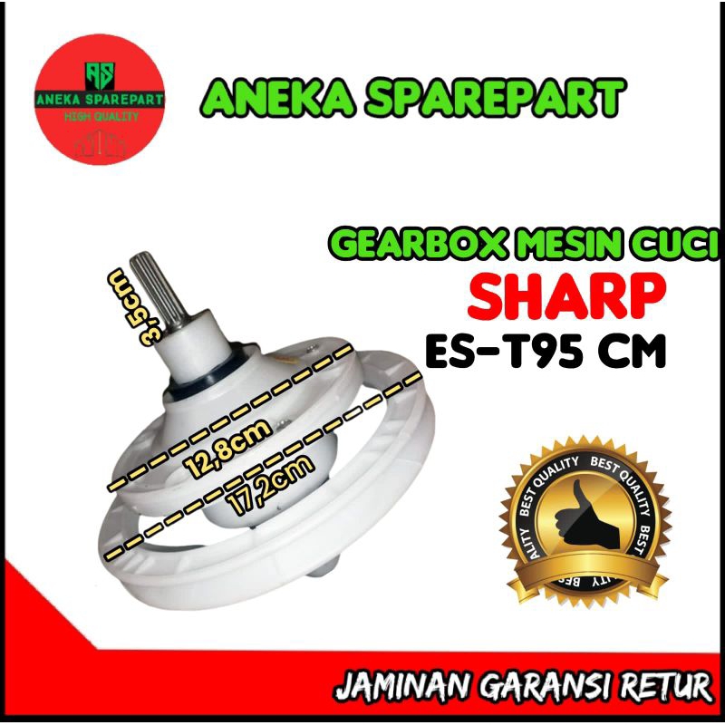 Gear box mesin cuci SHARP type ES-T95 CM gigi 10