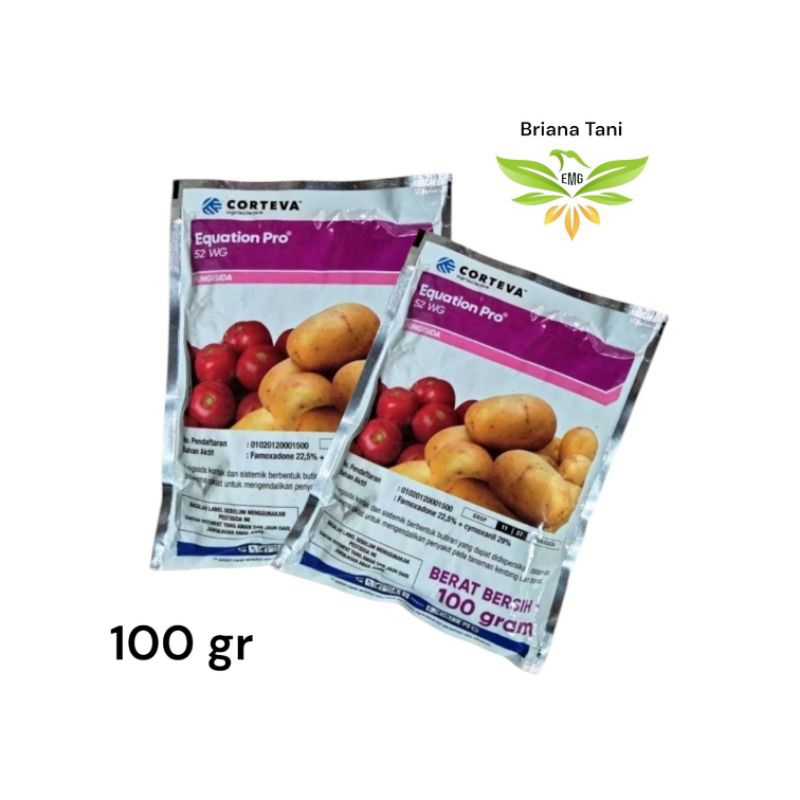 ￼Dupont Equation Pro 52 WG 100gr Fungisida Famoksadon 22,5% & Simoksanil 29% Cegah Penyakit Bercak T