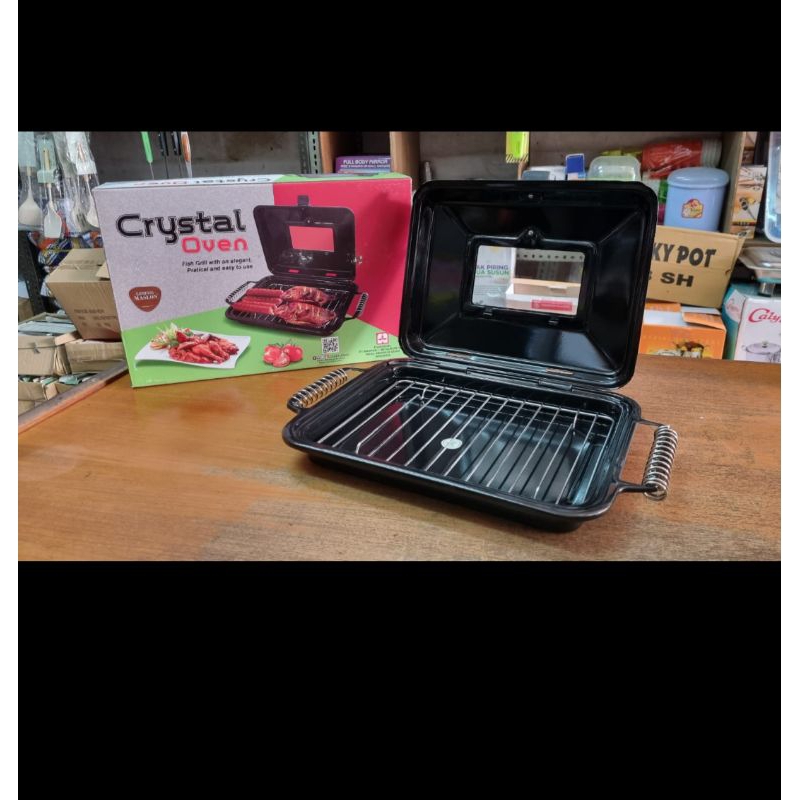 alat pemanggang ikan tutup kombinasi cryistal oven maspion