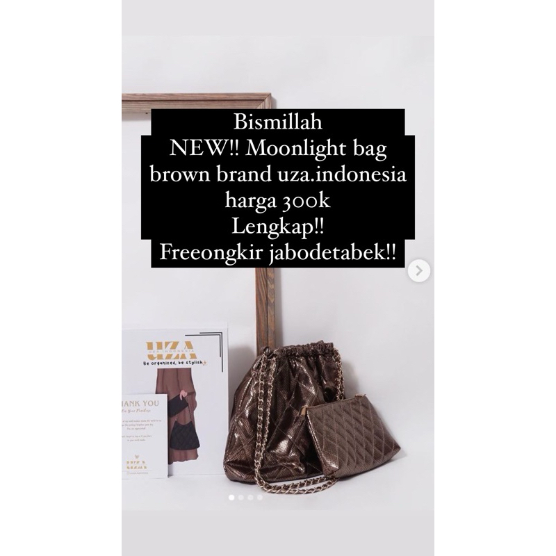 tas moonlight bag brown uza indonesia