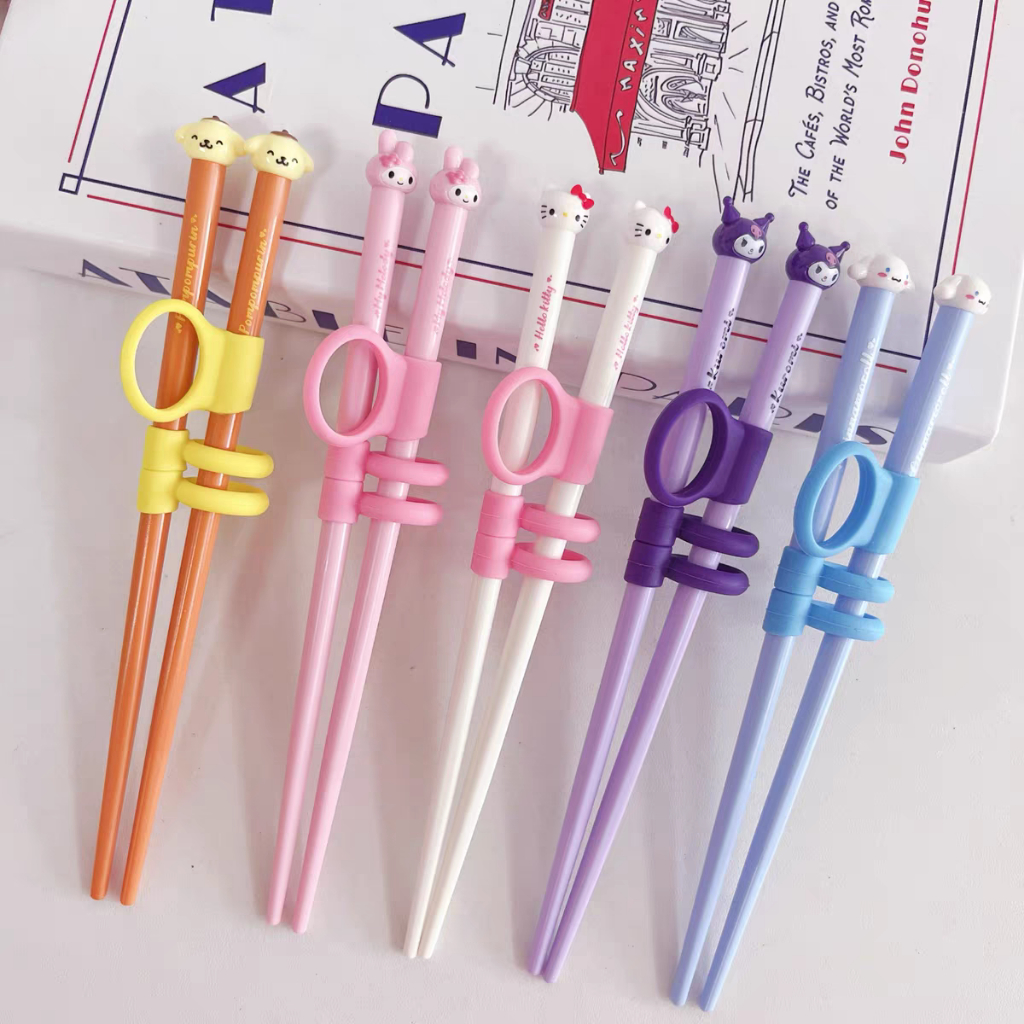 Sumpit Training Anak/Training Chopstick Sarnio Pompompurin Melodi Kitty Kuromii