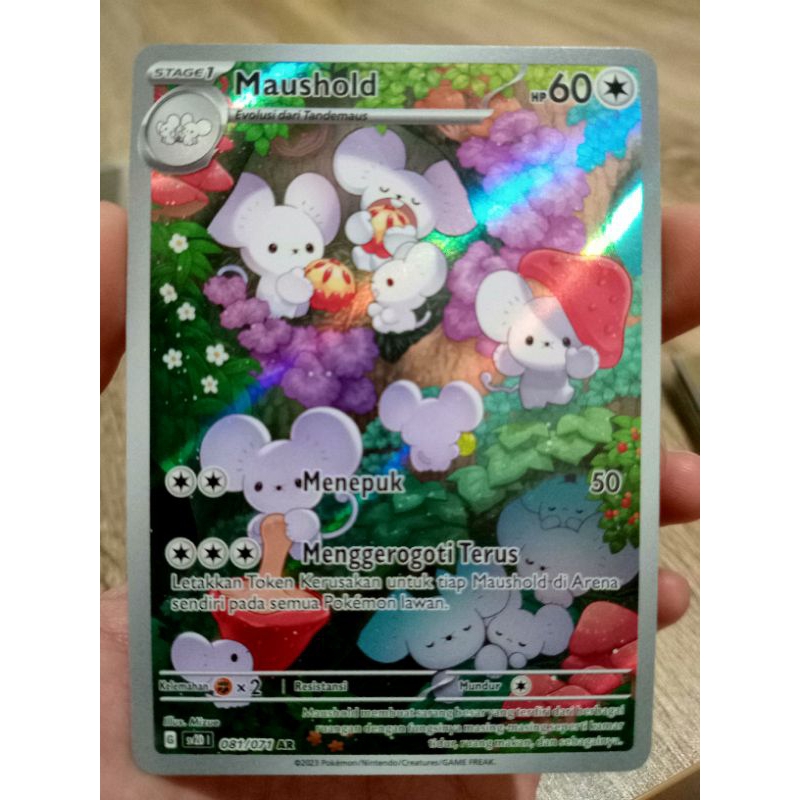 KARTU POKEMON MAUSHOLD AR INDONESIA HOLO