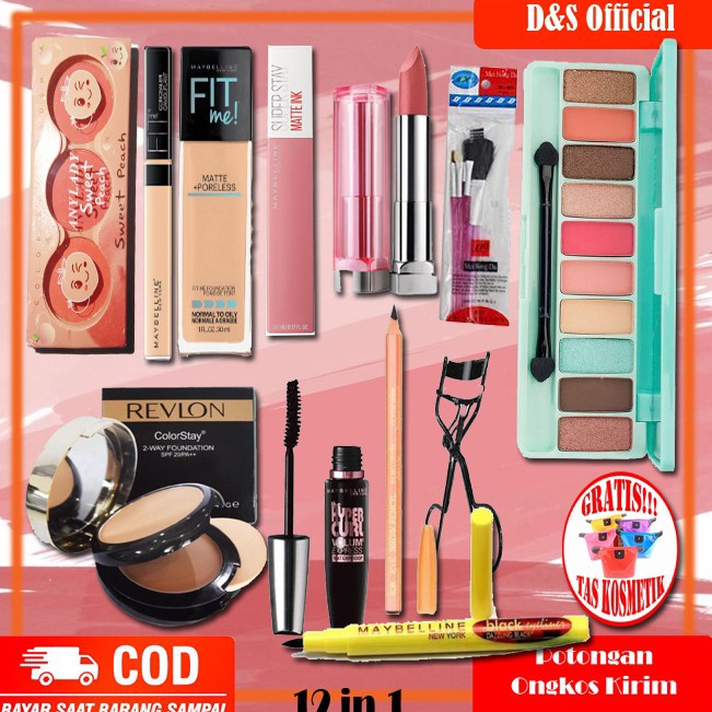 Diskon Murah  Paket Alat Make Up Korea Lengkap Murah 1 Set Komplit Peralatan Kosmetik Maybelline Rem