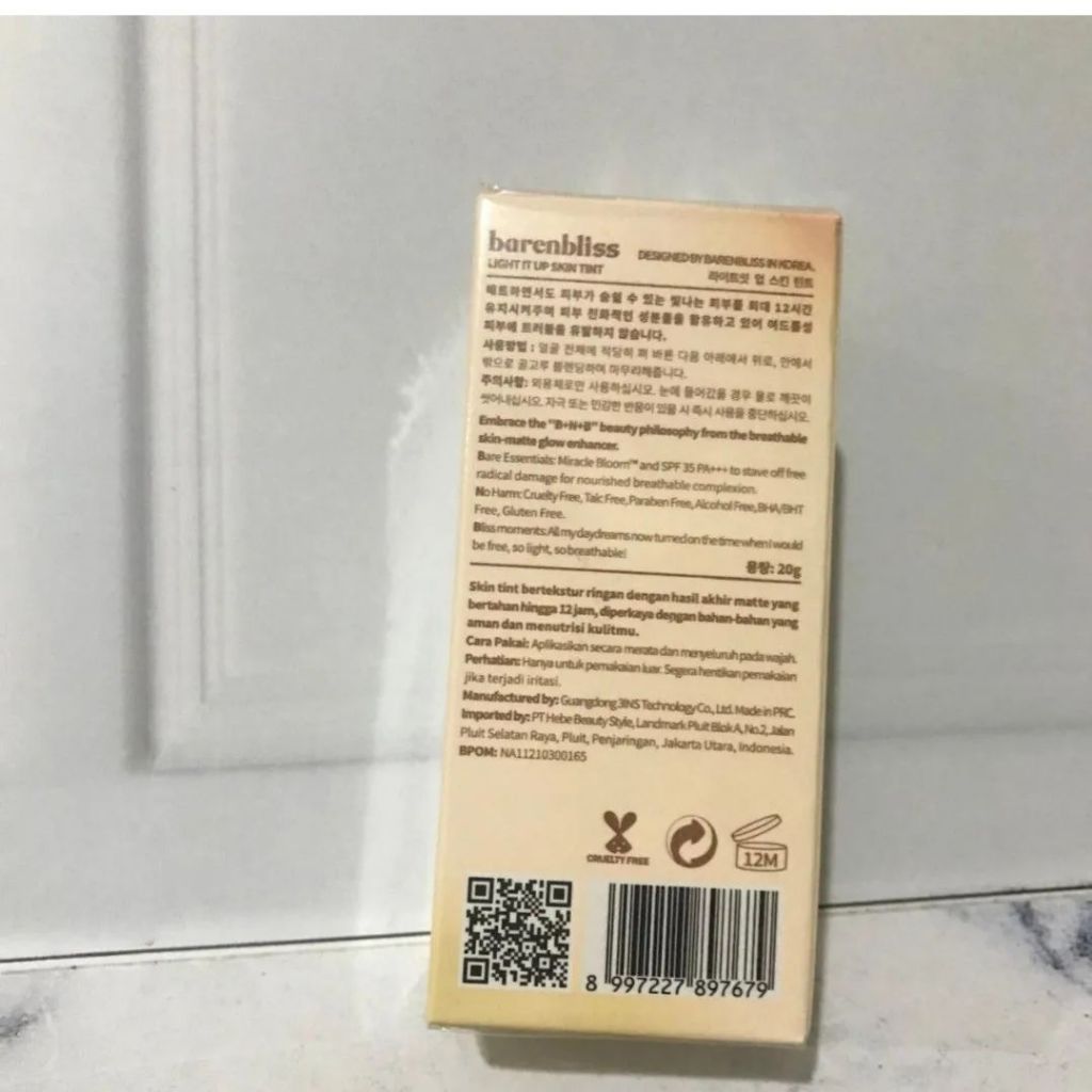 Barenbliss light skin tint preloved