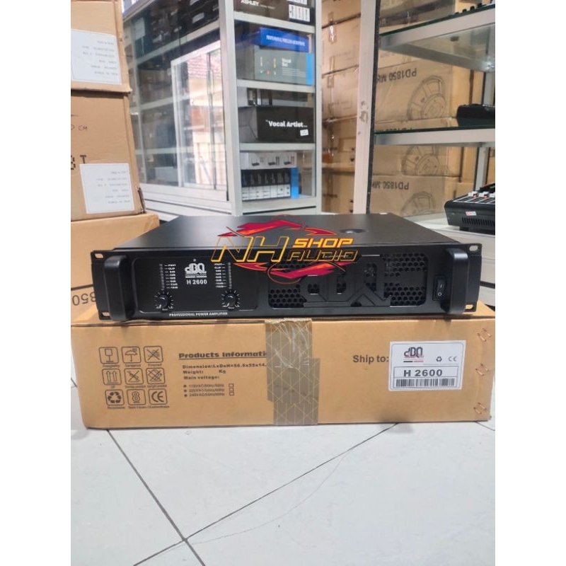 Power Amplifier DBQ H 2600 2 Channel H2600 2Ch 2 Ch Ampli Original Power dbq H2600 class H Power Min