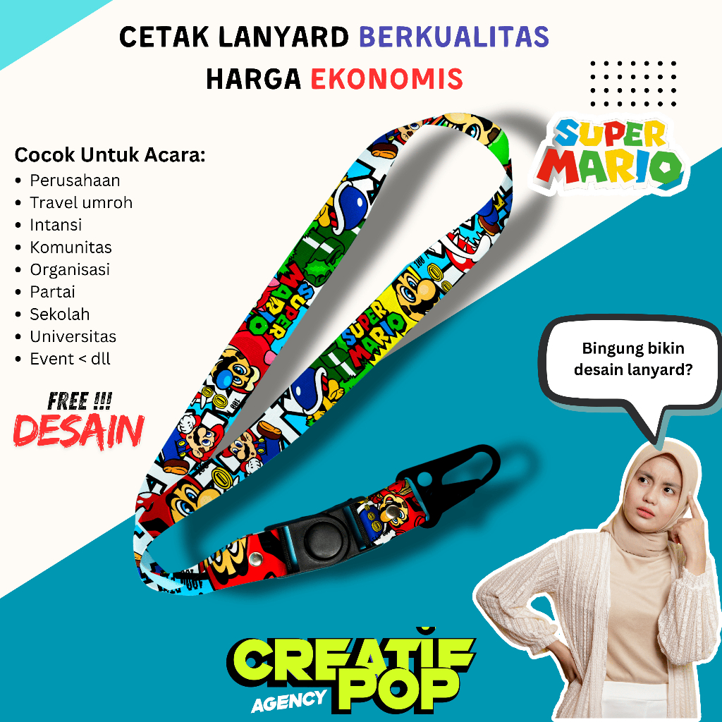 

CREATIF POP - Tali Lanyard Premium Custom Anime Super Mario