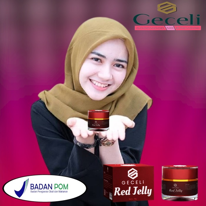 MUKA GLOWING MALAM RED JELLY GECELI BPOM ORIGINAL