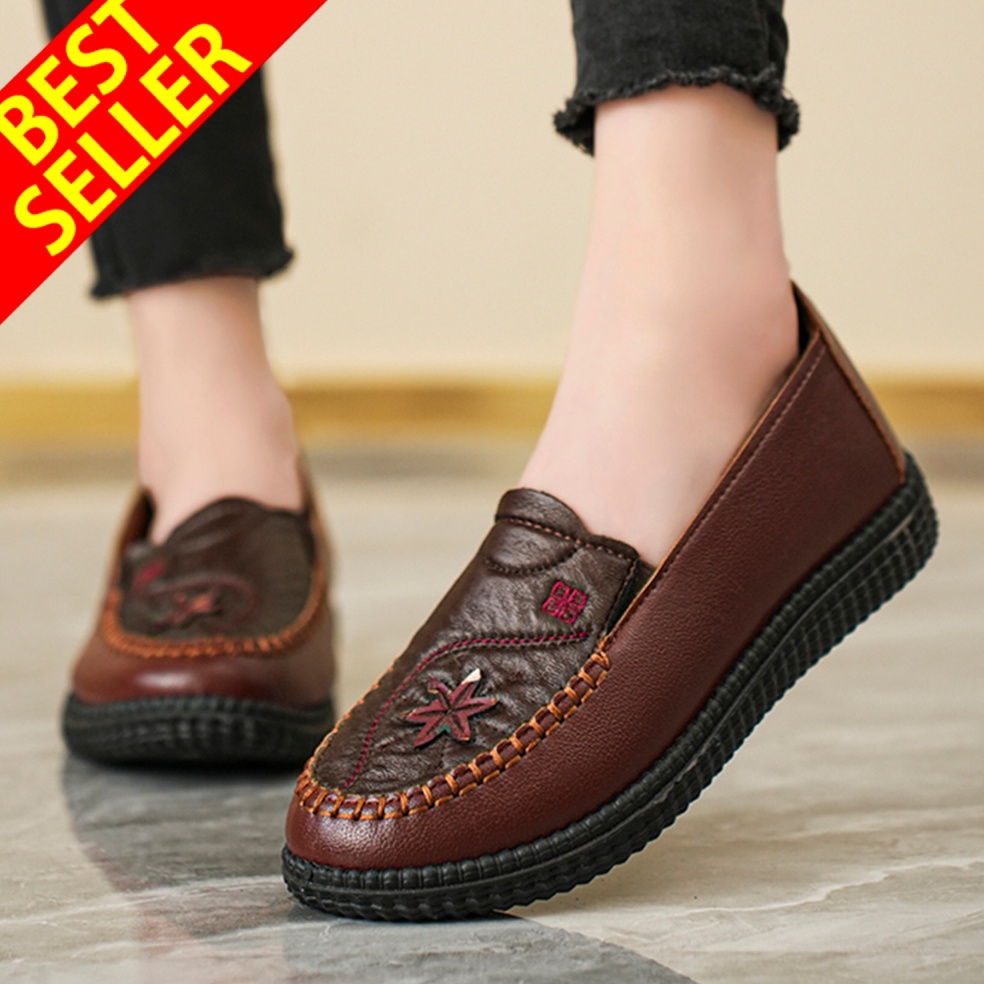 Paling Disukai QINGSHUI Sepatu Wanita Sepatu Flat Wanita Loafers Kerja