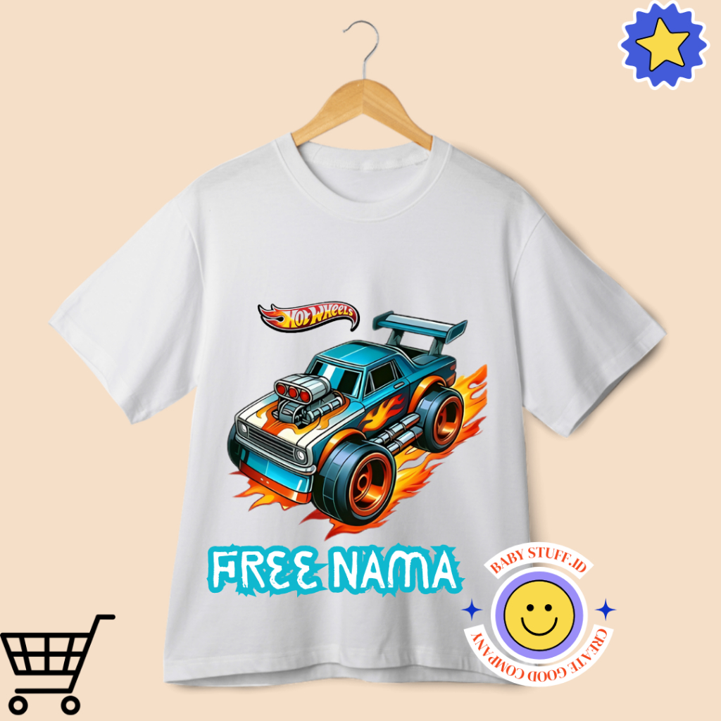 Konveksi Kaos Anak Kualitas Premium Karakter Hotweels