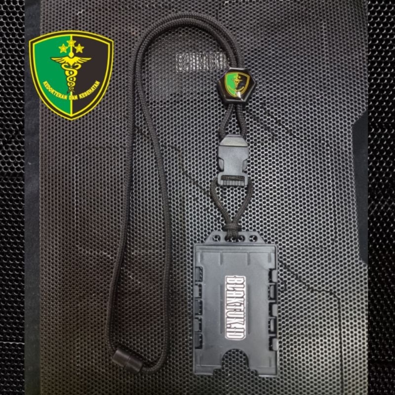 

Lanyard tactical holder id card Slide exagonal logo DOKKES POLRI