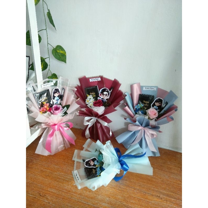 

buket note book hari guru