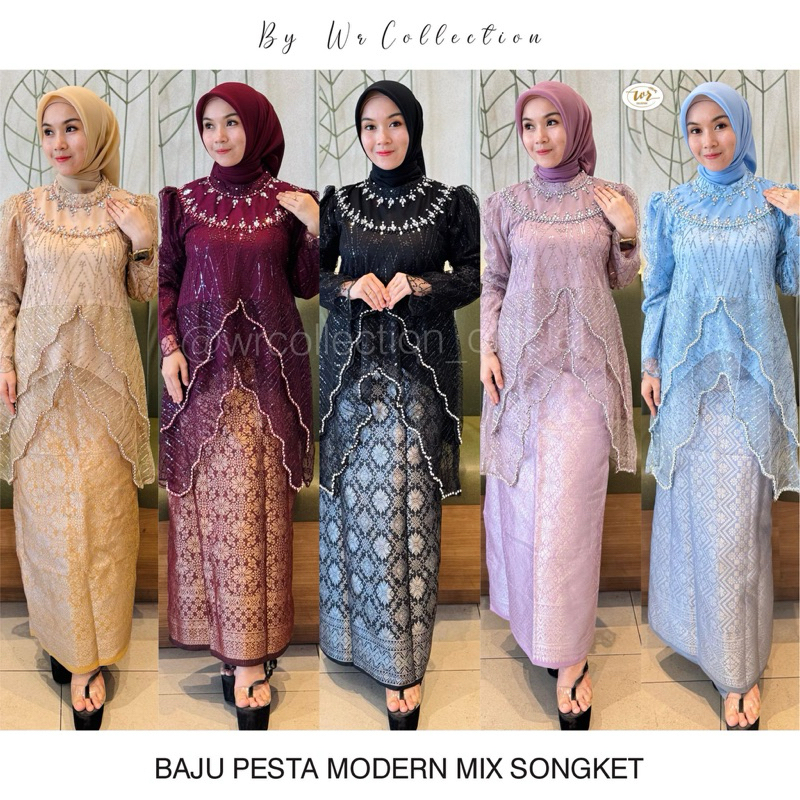 TUNIK BLOUSE ERINA PREMIUM Payet/ Baju Pesta Modern / Baju bodo modern