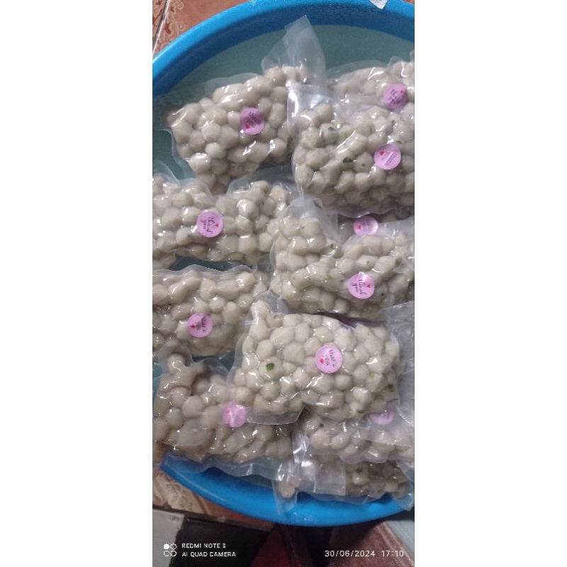 

Cilok daun bawang polosan isi 100 vacum hommade