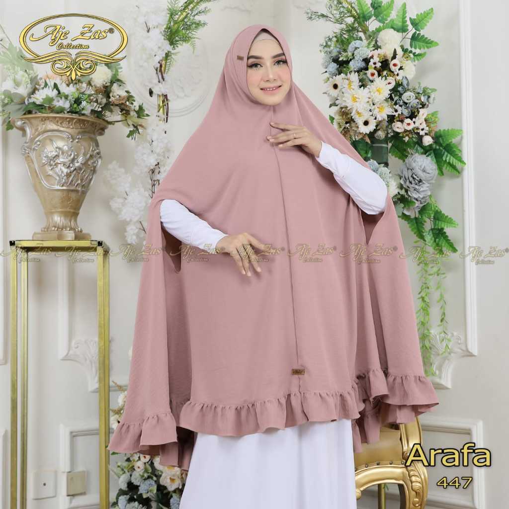 AJE ZAS - Hijab Bergo Pet Antem Kode - ARAFA Bahan Crinkle Airflow