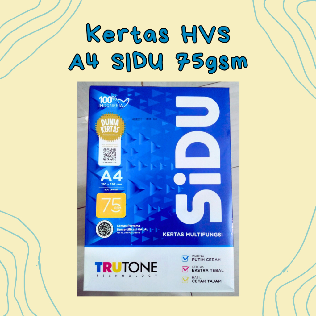 

HVS 75 GSM A4 SINAR DUNIA / SIDU