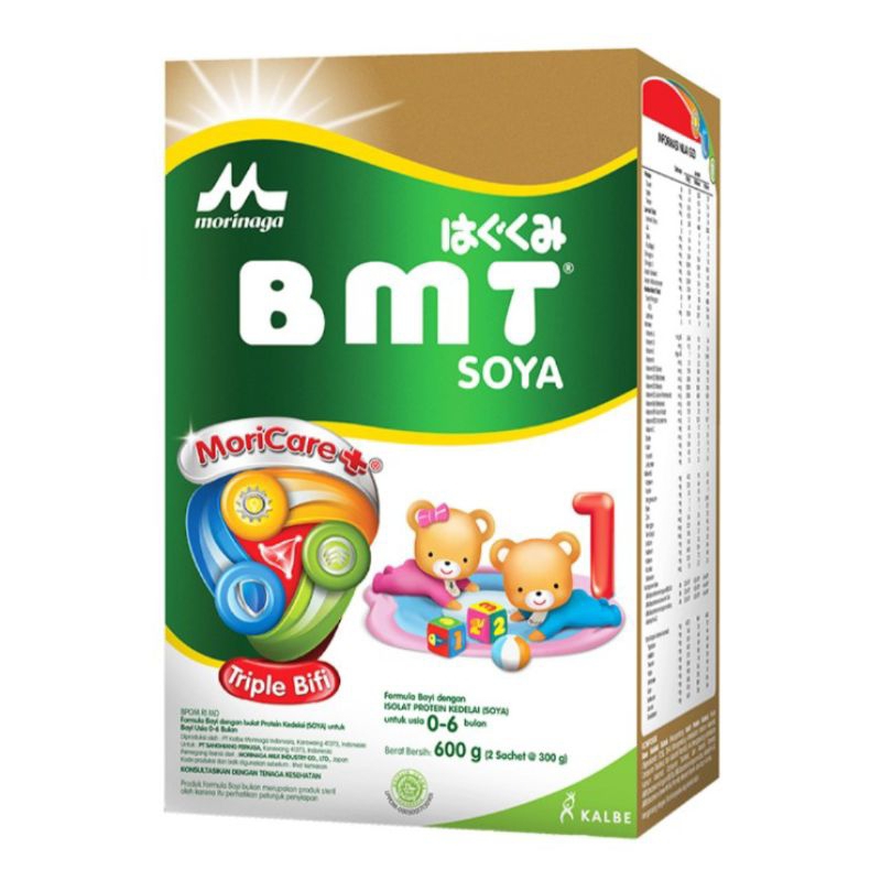 

Morinaga BMT Soya 1 Susu Bubuk Formula Bayi 0-6 Bulan 600 g