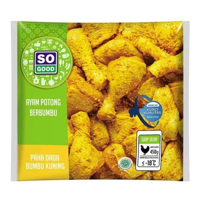 

So Good ayam marinasi paha dada bumbu kuning 450gr frozen