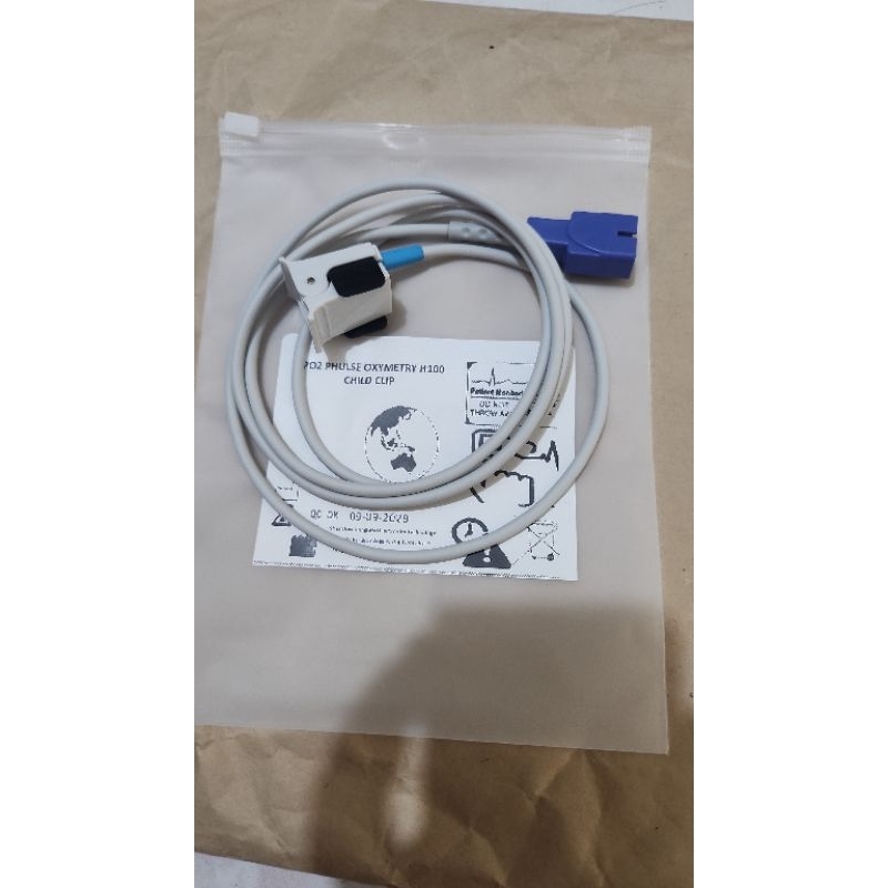 Kabel Spo2 Phulse Oximetri H100, Spo2 H100 anak Clip