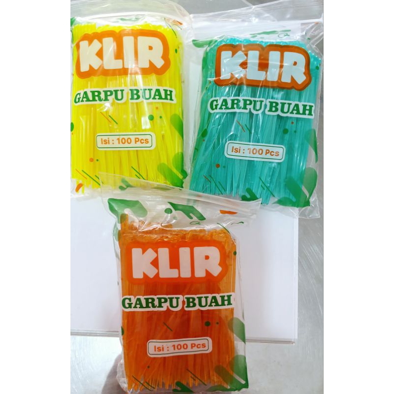 GARPU BUAH KLIR/GARPU KUE/GARPU PLASTIK/GARPU WARNA