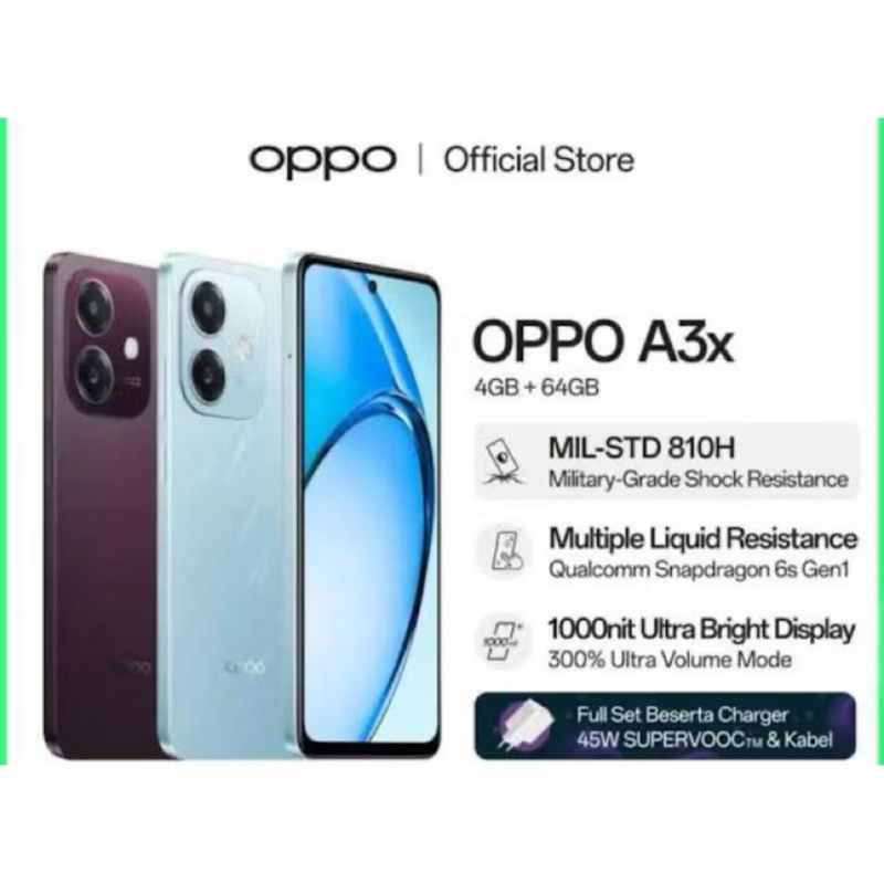 OPPO A3x Ram 8GB(4+4) / 128GB