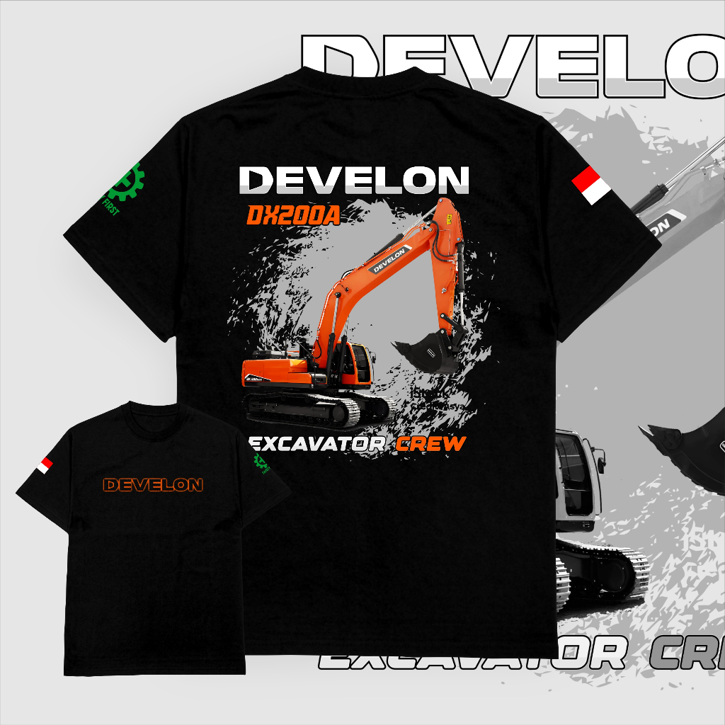 KAOS EXAVATOR DEVELON EXAVATOR TERBARU