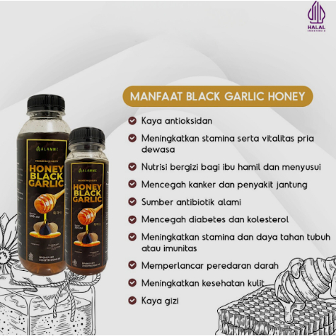 

Black Garlic Honey Madu hitam Bawang Hitam 500ml Alamme