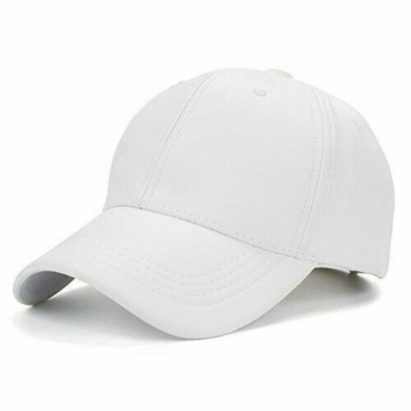 TOPI POLOS PUTIH & MERAH DEWASA