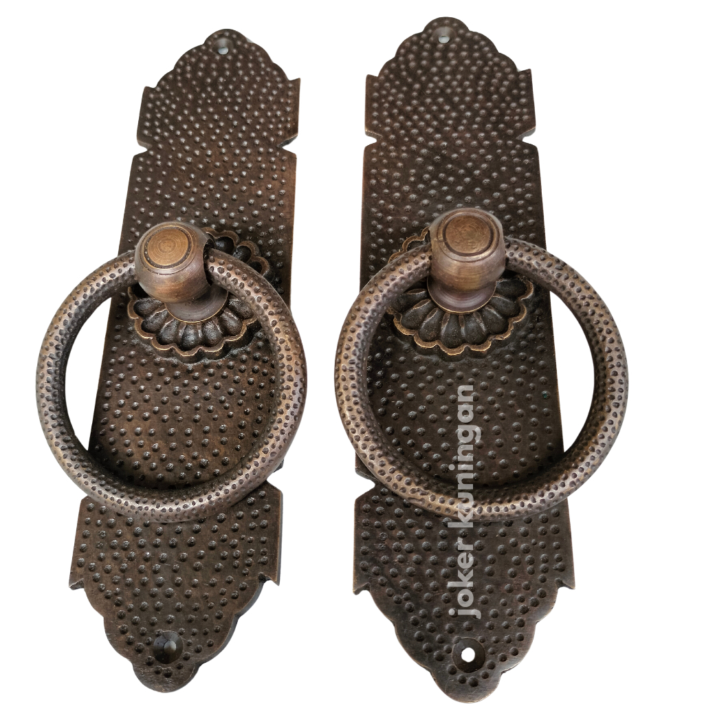 Handle pintu kuningan - Brass Ring Pull - Tarikan Pintu Gebyok Kuningan Antik GBY 100