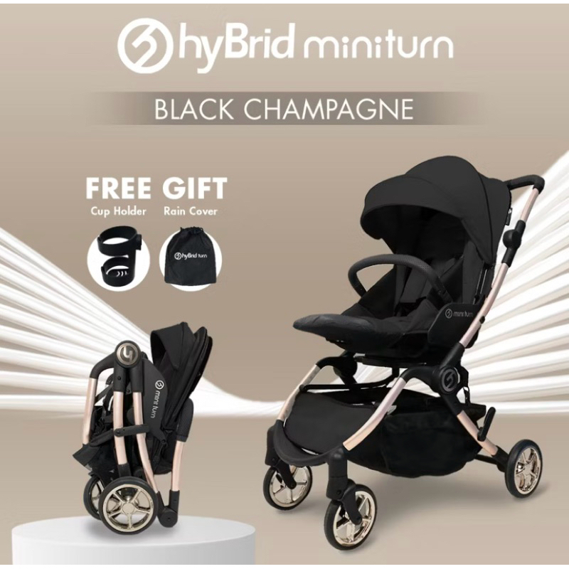 STROLLER HYBRID MINI TURN GOLD CHAMPAGNE PRELOVED