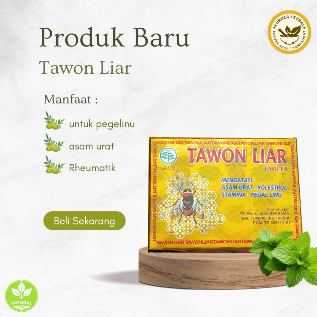 

TERLARIS TawOn Kun!ng gold (Liar) herbal alami asam urat