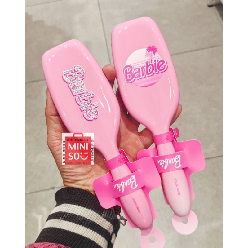 MINISO 🆕 Detangling Brush / Sisir Rambut BARBIE PINK Collection (Diamond / Gradient)