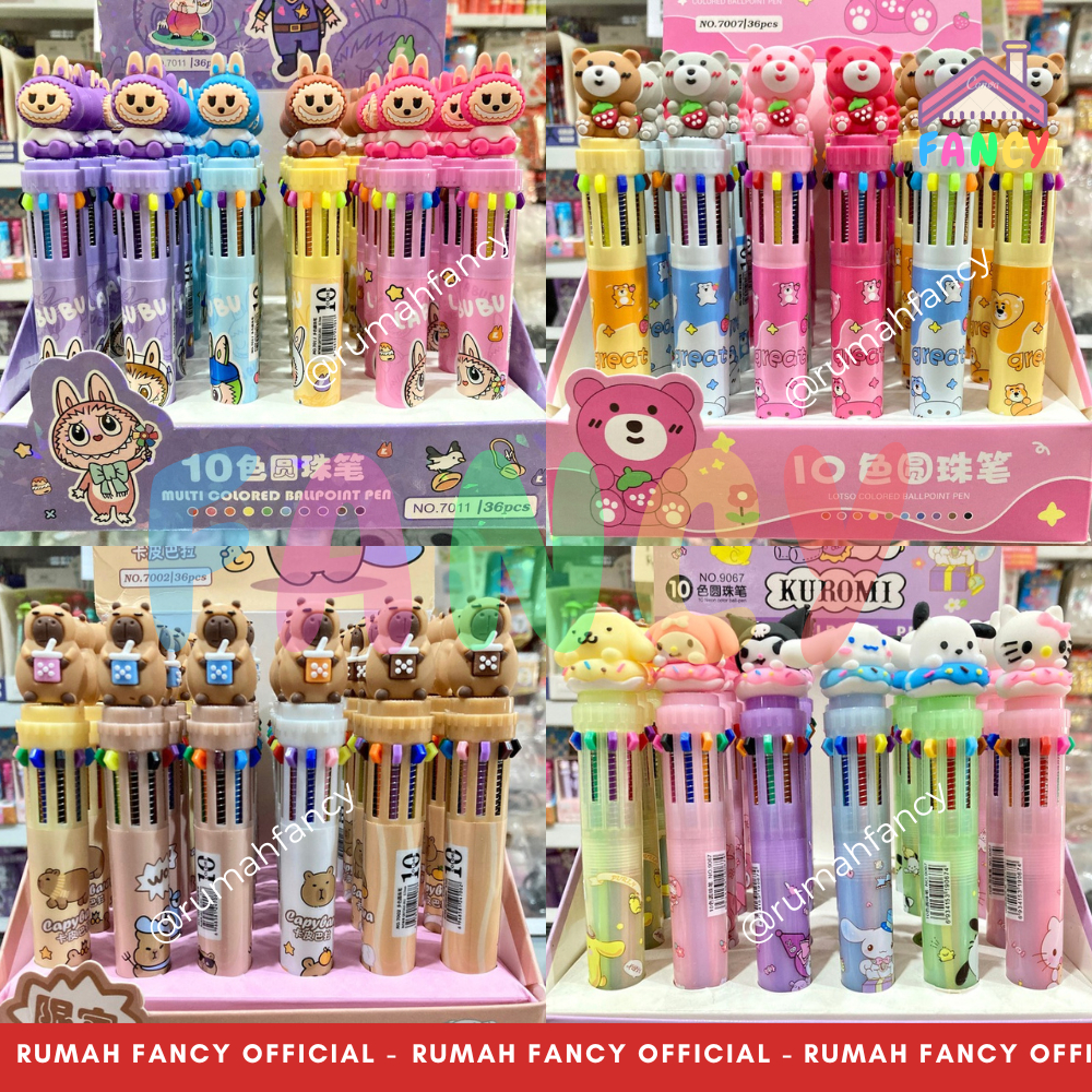 

[1PCS] Bolpen/ Pulpen/ Pena/ Ball Pen Cetek Cetekan 10 WARNA FANCY AODEMEI Motif Kartun Beruang / Ice Cream / Super Hero / Kuda Poni Kepala