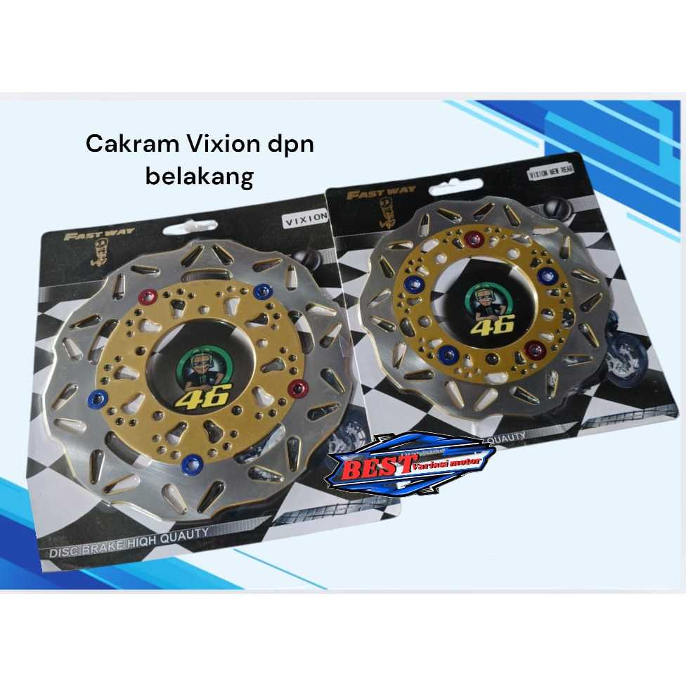 disc piringan Cakram vixion depan belakang 1 set.