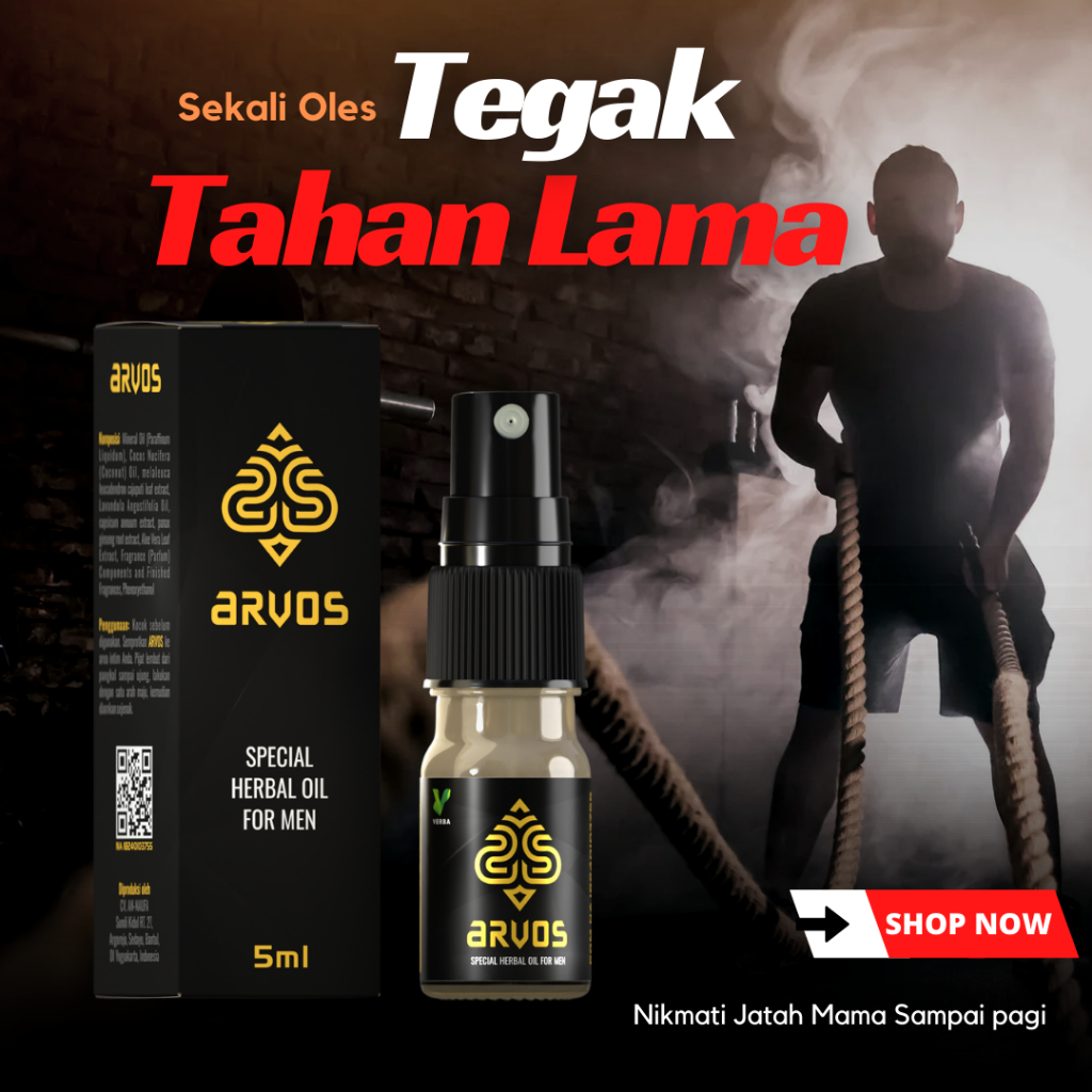 ARVOS Spray Herbal Kuat Tahan Lama Atasi Edjakulasi Dini Tanpa Kebas Original BPOM