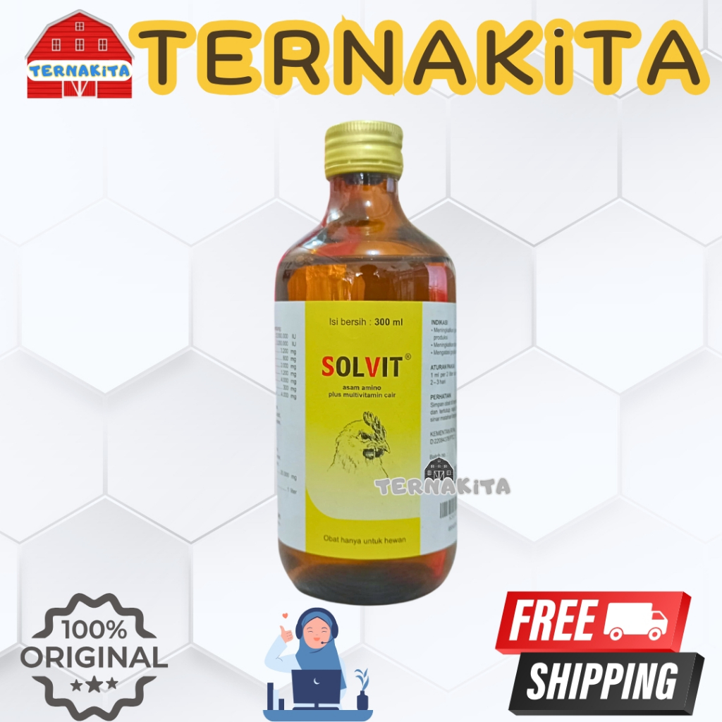 SOLVIT 300 ml MEDION - Vitamin Asam Amino Lengkap Untuk Unggas Ayam Itik Bebek Burung