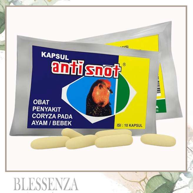 ANTI SNOT 10 KAPSUL EKA FARMA - Obat atasi Flu Coryza Ayam Bebek Pilek anti ngorok sesak nafas Ayam