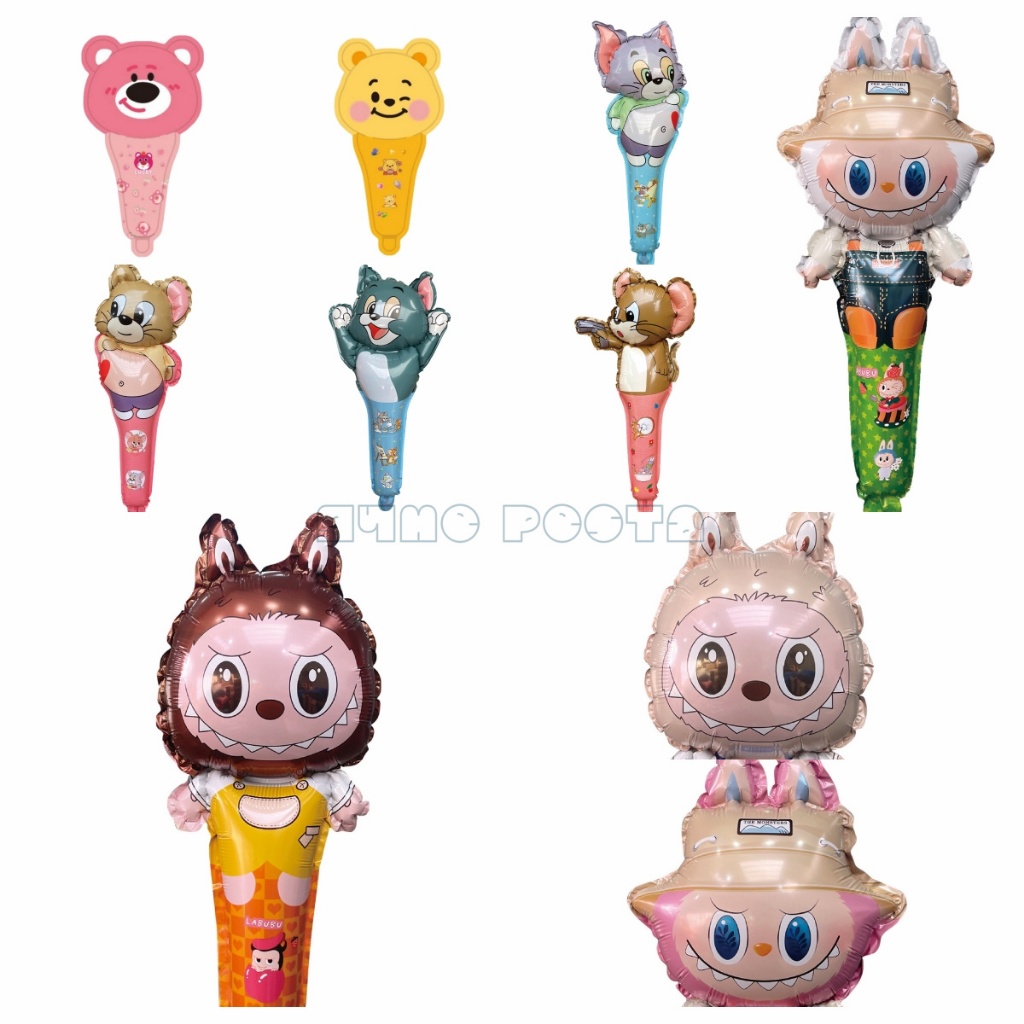 Balon pentungan/balon labubu/pentungan tom&jerry/pentungan panjang karakter lucu/karakter kartun