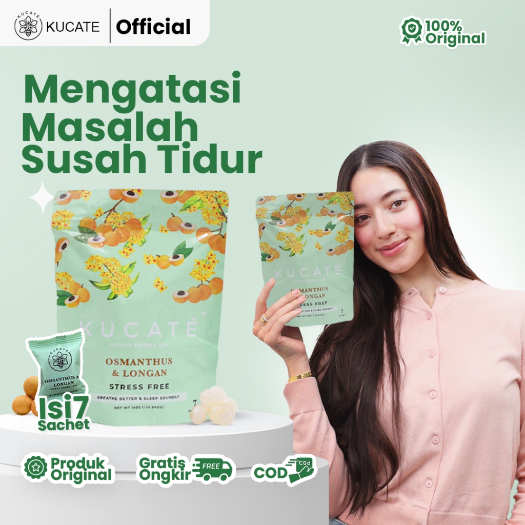 

Kucate - Kucate Stress Free Mengatasi Masalah Susah Tidur isi 7 Sachet