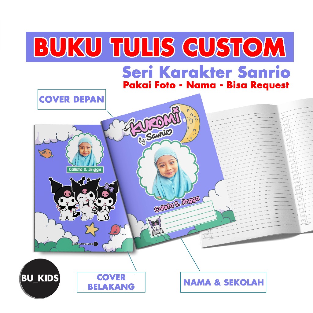 

Buku Tulis Custom Nama Dan Foto Anak Buku Tulis Sekolah Sidu