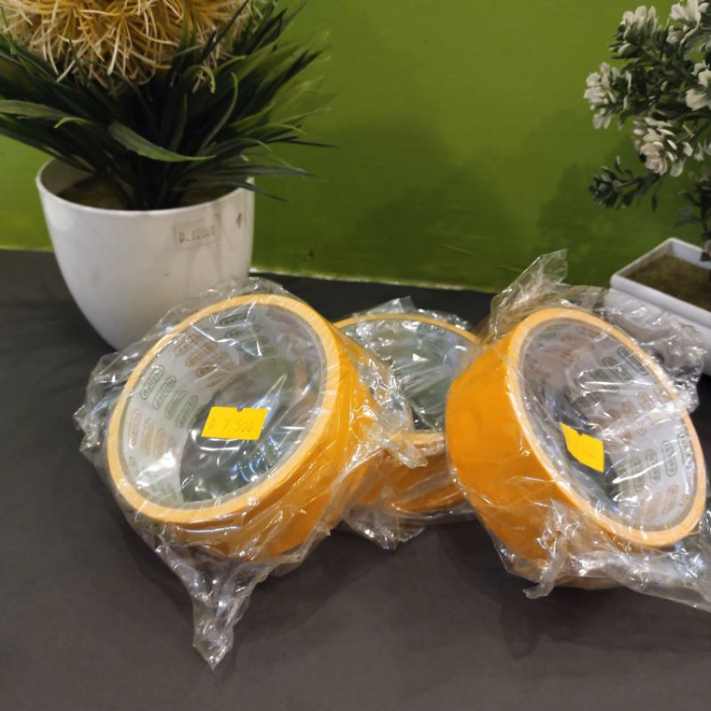 

GROSIR ECER ISOLASI LAKBAN OPP CLOTH TAPE PACKING WARNA KUNING PREMIUM MURAH