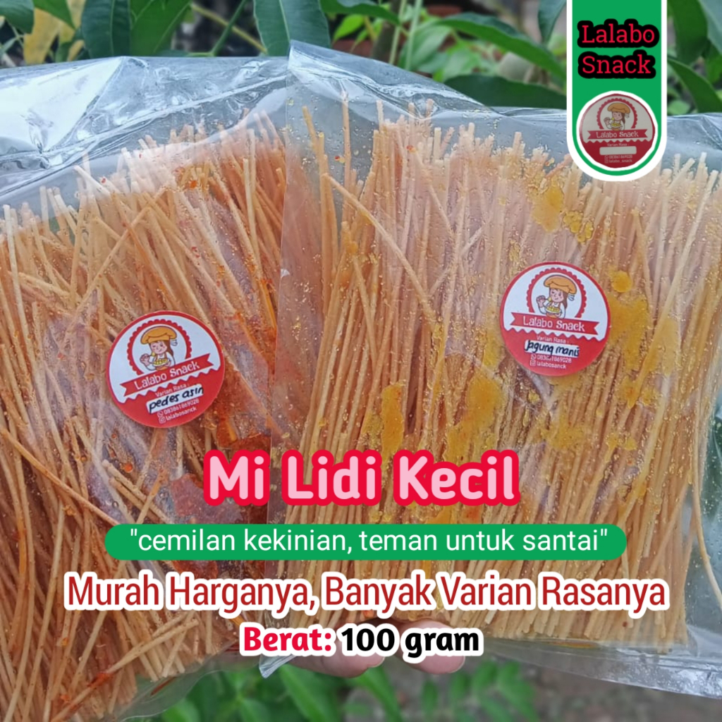 

mie lidi, mie lidi kecil, mie lidi 100 gram, mie lidi enak,mie lidi gurih, mie lidi pedas, mie lidi manis, jajan viral, jajan murah, jajan peneman santai, jajan peneman nugas, mie lidi gurih, cemilan kekinian, cemilan gen z