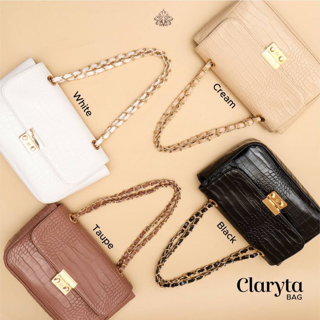 LUNAIR CLARYTA BAG I Tas undangan selempang wanita tali rantai syntetic leather cocok untuk acara fo