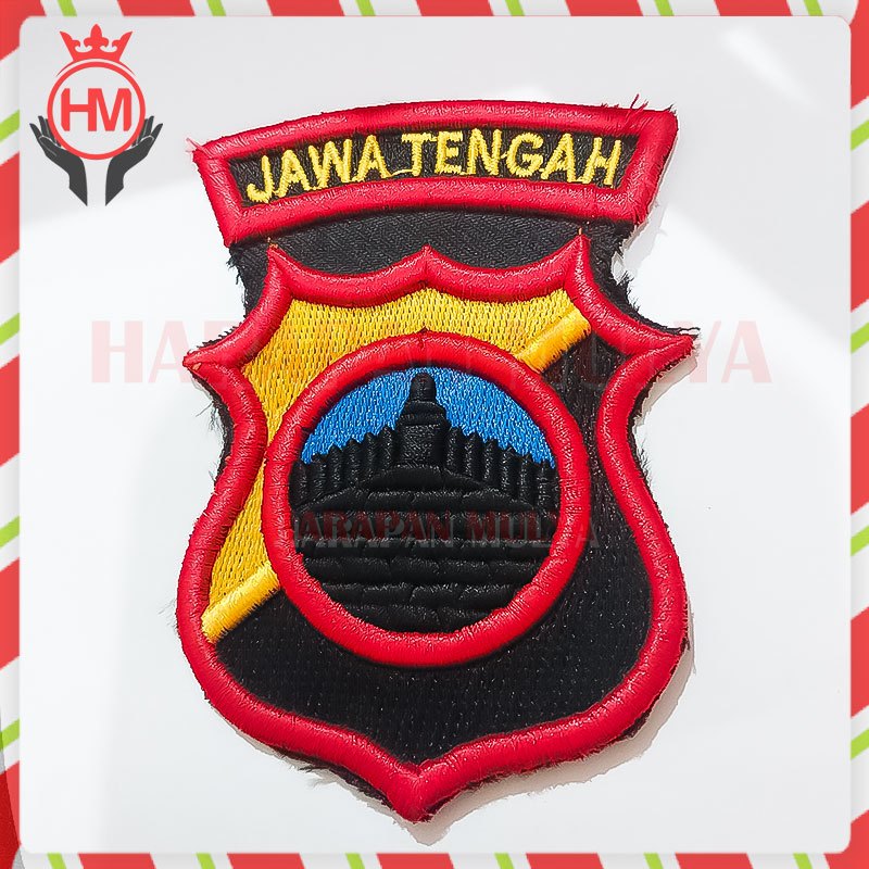 Bet Bordir Logo Polda Jawa Tengah Bordir Polda Jateng - Harapan Mulya
