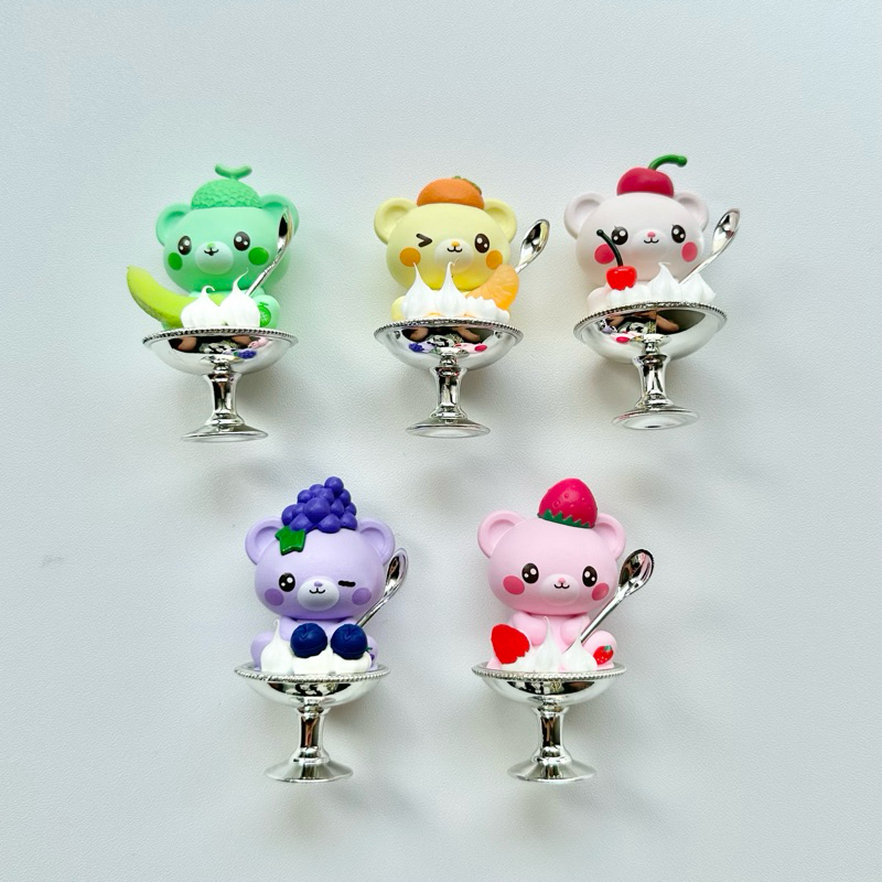 fruit bear miniature figure trinkets japanese food fruits trinkets