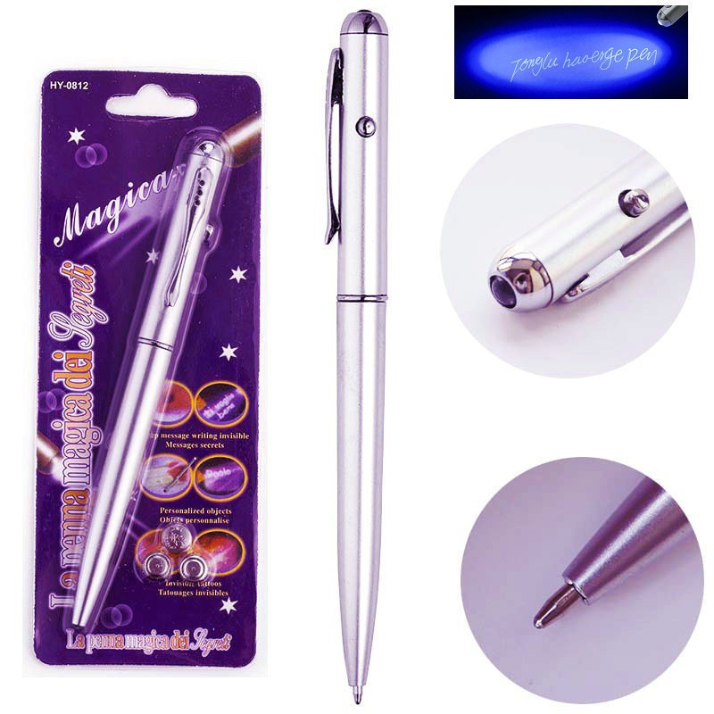 

Pena Tinta Invisible Magic Pen dengan UV Light - HY-08126, Tulisan Terlihat Hanya dengan Lampu UV - Pulpen, Stationery