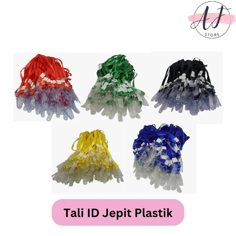 

Lanyard ID Card / Tali Id Card Jepit Plastik 1 Ball Isi 100pcs